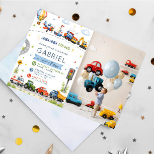 Chugga Chugga, Choo Choo! Transport Geburtstag Einladung