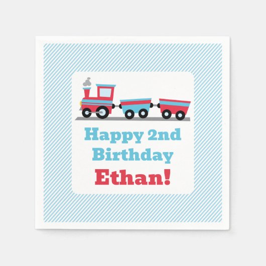Chugga Chugga Choo Choo Zug Party Napkins Serviette (Vorderseite)