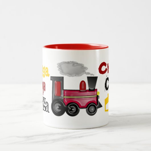 Chugga Chugga Choo Choo Zug Zweifarbige Tasse (Mittel)