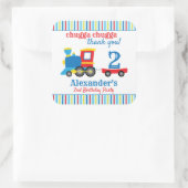 Chugga Chugga Train Birthday Favor Quadratischer Aufkleber (Tasche)