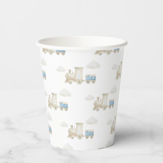 Chugga Chugga Train Birthday  Pappbecher (Rückseite)
