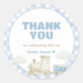 Chugga Chugga Train Birthday  Runder Aufkleber (Vorderseite)