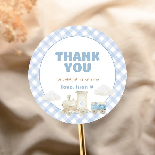 Chugga Chugga Train Birthday  Runder Aufkleber