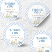 Chugga Chugga Train Birthday  Runder Aufkleber