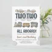 Chugga Chugga Two Two Two Two Two Two Einladung (Stehend Vorderseite)