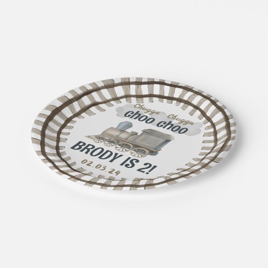 Chugga Chugga Two Two Two Two Two Two Pappteller (Schrägansicht)