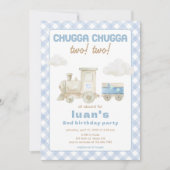 Chugga Chugga Zug Geburtstag  Einladung (Vorderseite)