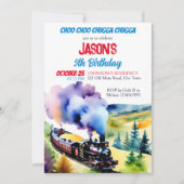 Chugga Chugga Zug Geburtstagsfeier Einladung (Vorderseite)