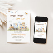 Chugga Chugga Zwei-Geburtstage-Einladung Einladung