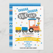 Chugga Chugga Zwei Party Einladung (Vorne/Hinten)
