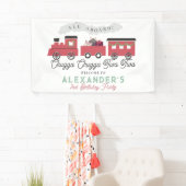 Chugga Chugga Zwei Weihnachtszüge 2. Geburtstag Banner (Insitu)