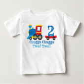 Chugga Chugga zwei Züge Baby T-shirt (Vorderseite)