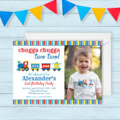 Chugga Chugga zwei Züge Geburtstag Einladung