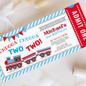 Chugga chugga zwei Zugfahrkarten Geburtstag Einladung