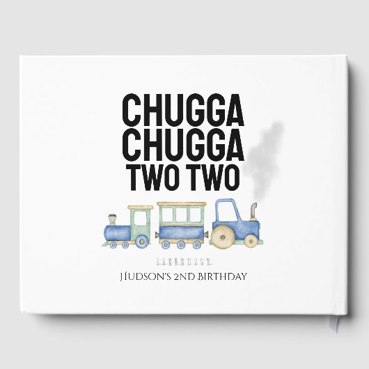 Chugga Chugga Zwei zwei | Birthday Guest Book Gästebuch (Rückseite)