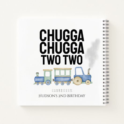 Chugga Chugga Zwei zwei | Birthday Guest Notebook Notizblock (Rückseite)