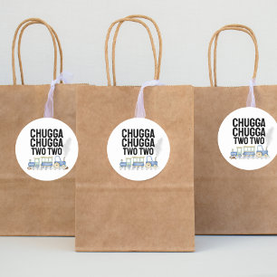 Chugga Chugga Zwei zwei   Geburtstag   Gefallen St Runder Aufkleber