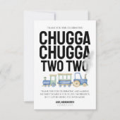 Chugga Chugga Zwei zwei | Train Kids BDay TY Card Dankeskarte (Vorderseite)