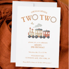 Chugga Two Train 2. Geburtstag Einladung