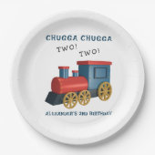 Chugga Two Two Zug zweiter Geburtstag Pappteller (Vorderseite)