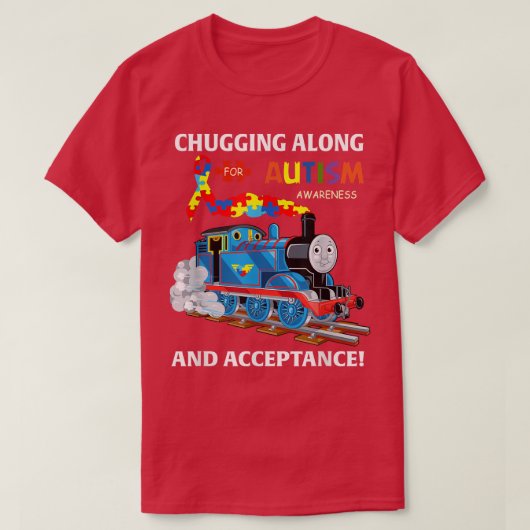 Chugging Along Autism Awareness And Acceptance Aut T-Shirt (Design vorne)