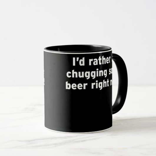 Chugging Some Beer Chug Funny Beer Belly Gift Tasse (VorderseiteRechts)