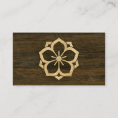 Chuinyaekikyo Japaner Kamon Kirschblüten-Holz Visitenkarte (Rückseite)