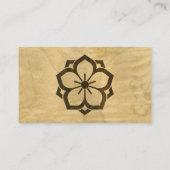 Chuinyaekikyo Japaner Kamon Kirschblüten-Holz Visitenkarte (Rückseite)