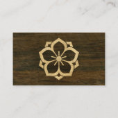 Chuinyaekikyo Japanisch Kamon Cherry Blossom Wood Visitenkarte (Rückseite)