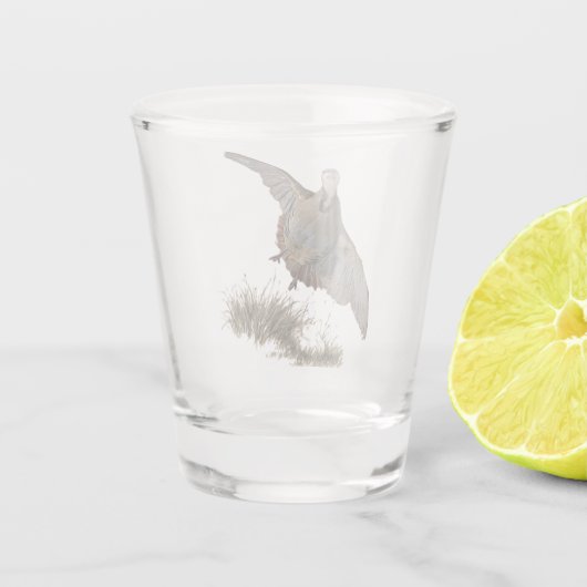 Chukar Partridge, Art Schnapsglas (Rückseite)