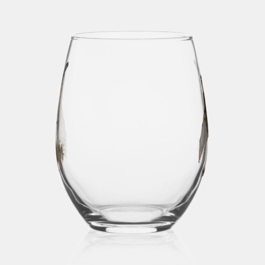 Chukar Partridge Art Weinglas Ohne Stiel (Rechts)