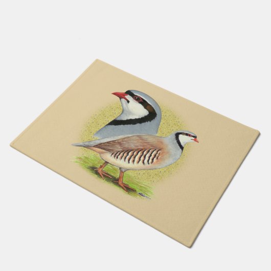 Chukar Partridge Combo Fußmatte (Schrägansicht)