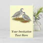 Chukar Partridge Einladung (Stehend Vorderseite)