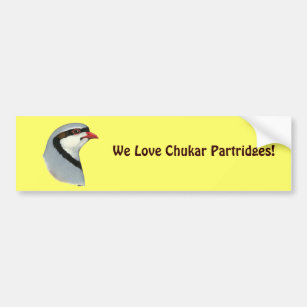 Chukar: Partridge Head Autoaufkleber