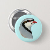 Chukar: Partridge Head Button (Vorne & Hinten)