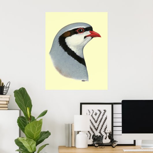 Chukar: Partridge Head Poster (Heimbüro)