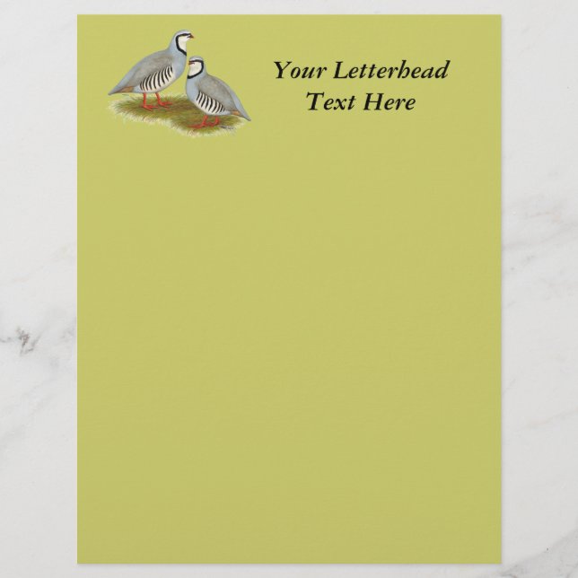 Chukar Partridge Pair (Vorderseite)