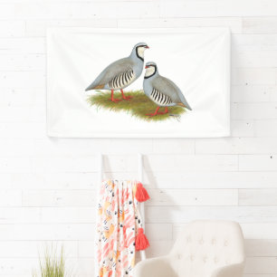 Chukar Partridge Pair Banner