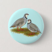 Chukar Partridge Pair Button (Vorderseite)