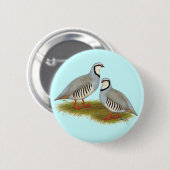 Chukar Partridge Pair Button (Vorne & Hinten)