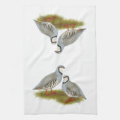 Chukar Partridge Pair Geschirrtuch (Vertikal)