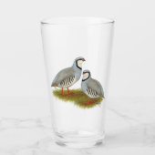 Chukar Partridge Pair Glas (Vorderseite)