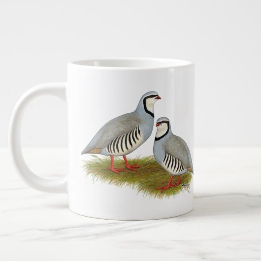 Chukar Partridge Pair Jumbo-Tasse (Links)