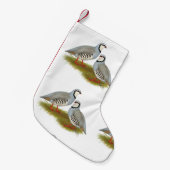 Chukar Partridge Pair Kleiner Weihnachtsstrumpf (Vorderansicht (hängend))