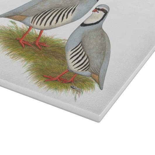 Chukar Partridge Pair Schneidebrett (Ecke)
