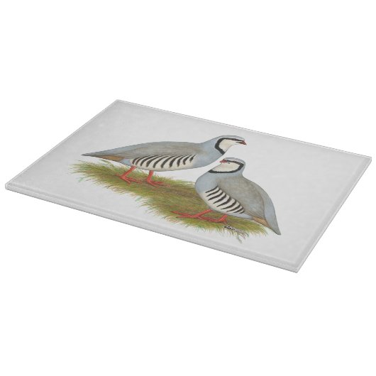 Chukar Partridge Pair Schneidebrett (Ecke)