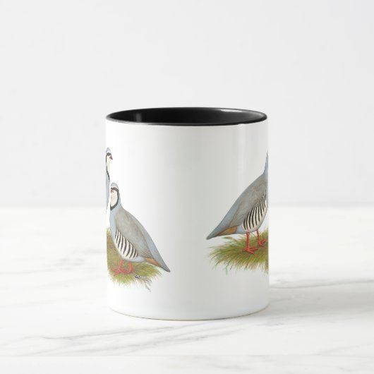 Chukar Partridge Pair Tasse (Zentrum)