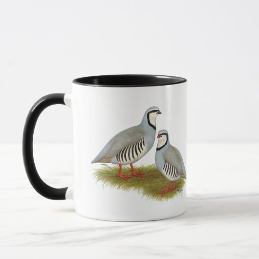 Chukar Partridge Pair Tasse (Links)