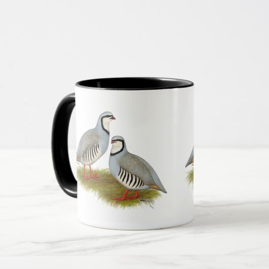 Chukar Partridge Pair Tasse (Vorderseite Links)
