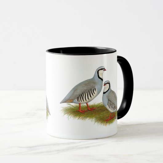 Chukar Partridge Pair Tasse (VorderseiteRechts)